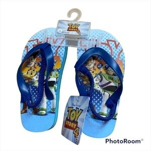 Disney Toy Story 4 Sandals NWT Flip Flops Sz 9 10 Boys Kids Toddler Shoes Buzz